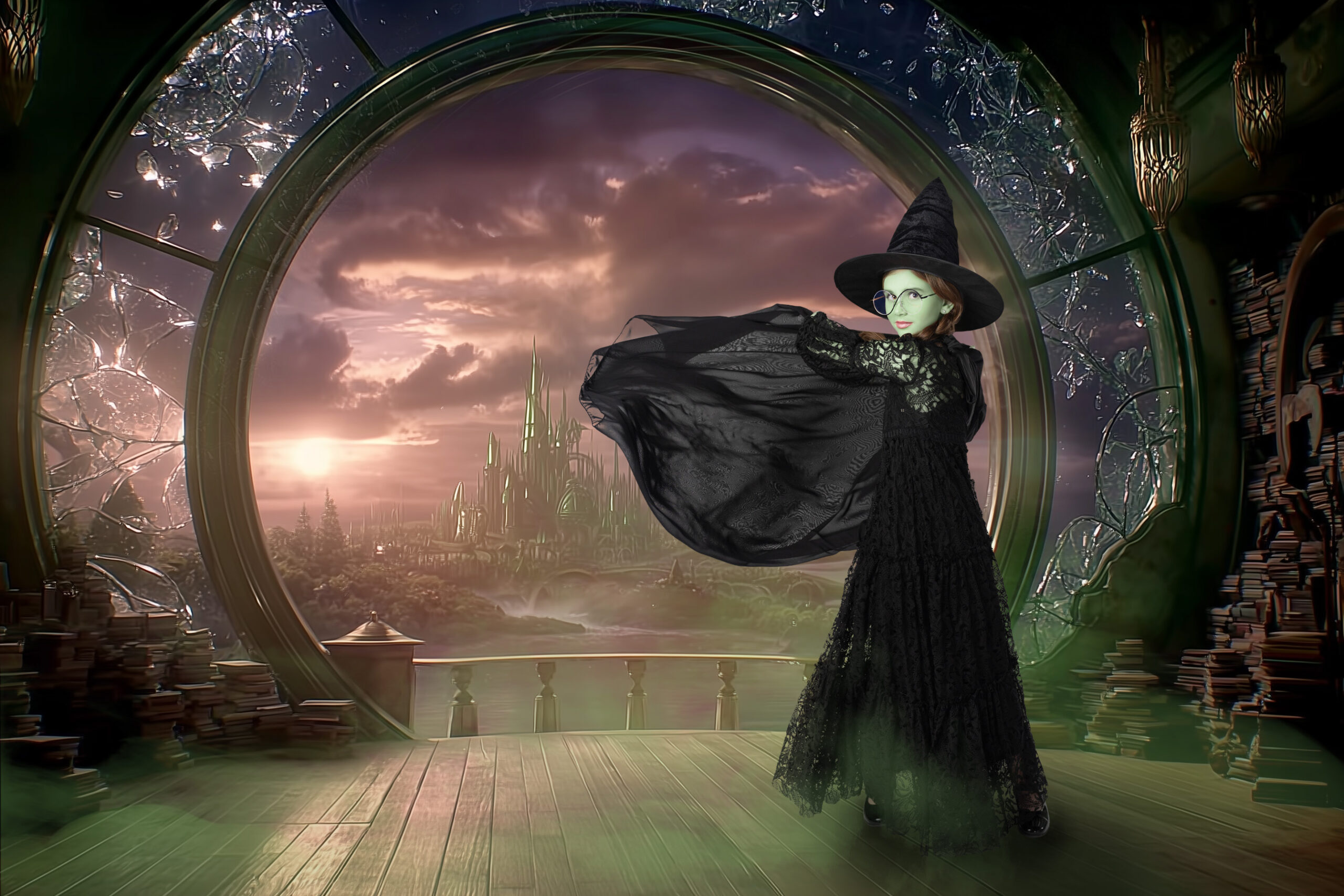 Wicked elphaba couture portraits by Pittsburgh child photographer